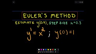 Eulers Method  Another Example 1 [upl. by Hillel]