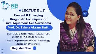 Current amp Emerging Diagnostic Techniques for Oral Squamous Cell Carcinoma Lecture Promo AIDC2024 [upl. by Shum]