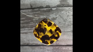 Polymer Clay  Faux Tortoise Shell Pendant [upl. by Aliac]