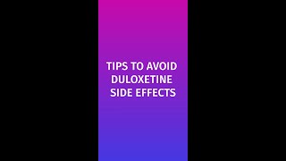 Duloxetine Cymbalta side effects TIPS to AVOID side effects [upl. by Meador]