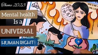 Mental health is a universal human rights drawing Mental health poster makingMental health drawing [upl. by Dahc638]