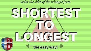 How to order the sides of a triangle from longest to shortest given the measure of the angles [upl. by Asimaj]