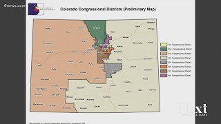 The first draft of Colorados new Congressional redistricting map [upl. by Rashida]