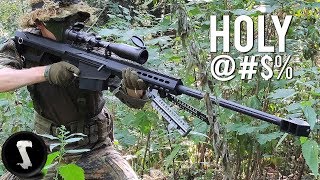 Barrett 50 Cal vs Airsoft Players Painful [upl. by Gristede]