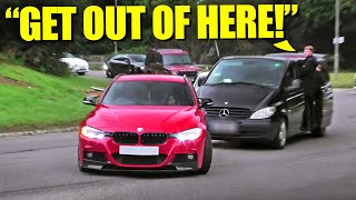 BMW RearEnded in WEIRDEST CRASH as Cars Arrive at a Show [upl. by Nilek906]