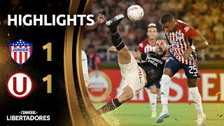 JUNIOR FC vs UNIVERSITARIO  HIGHLIGHTS  CONMEBOL LIBERTADORES 2024 [upl. by Ebneter]