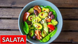 Salata de varza de Bruxelles cu baby spanac avocado si seminte [upl. by Zobias]