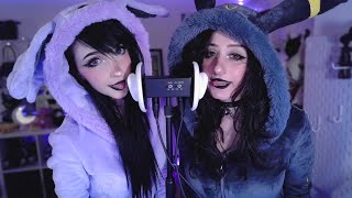 ASMR ☾ twin ear kisses and mouth sounds 💜🖤 Espeon amp Umbreon cosplay w ​⁠​⁠myrteya [upl. by Korrie]