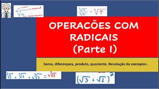 OPERAÇÕES COM RADICAIS  Professora Angela Matemática [upl. by Jany]