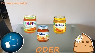 Wir testen Baby Nahrung Die MöhreVon Hipp Alete und Bebevita [upl. by Birdie]