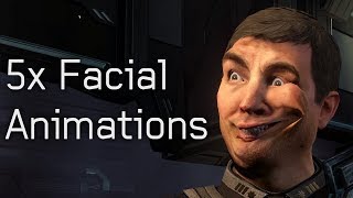 Halo 4  5x Facial Animations [upl. by Broome]