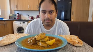 chicken curry with naan bread mukbang [upl. by Ainoval297]