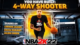 NEW 4WAY ALLSTAR BUILD in NBA2K22 THE BEST BUILD IN NBA2K22 [upl. by Absa]