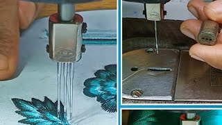 3 needle kadai machine embroidery setup  Machine embroidery tips for beginners  embroidery machine [upl. by Ravo]