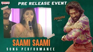 Saami Saami Song Performance  Pushpa PreRelease Event  Allu ArjunRashmika  DSP  Sukumar [upl. by Rafaelita]