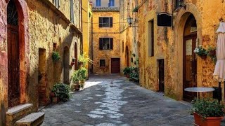 WALKING TOUR OF LUCIGNANO  VALDICHIANA TUSCANY  4k WITH DESCRIPTION [upl. by Lynea]