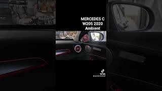 Mercedes C Klasa W205 Oświetlenia wnętrza ambient zamontowane  nawiewy turbinowe i głośniki 3d [upl. by Nnayrb18]