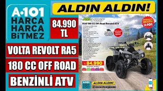 VOLTA REVOLT RA5 180 CC BENZİNLİ ATV 31 EKİM A101DE 84990 TL İNCELEME YORUMLAR ÖZELLİKLERİ [upl. by Laius]