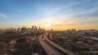 Timelapse A Sunset in The Kuala Lumpur city [upl. by Leuqar]