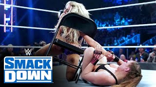 SmackDown Women’s Champion Charlotte Flair to battle Ronda Rousey on WrestleMania Saturday [upl. by Taft739]