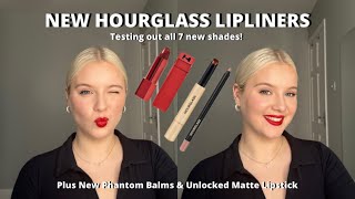 Trying ALL NEW Hourglass Lip Liners plus Phantom Balms [upl. by Nauaj]