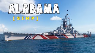 World of WarShips Alabama  5 Kills 203K Damage [upl. by Idham]