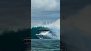 Cruise Ship Battling Enormous Waves Completely Submerged in Water scaryocean cruise ocean [upl. by Ahseia611]