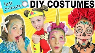 Last Minute DIY Halloween Costumes  Mermaid Unicorn Wonder Woman  Kids Cooking and Crafts [upl. by Namzed]