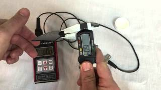 TI25M Ultrasonic Thickness Gauge testing HDPE plastic [upl. by Ainig]