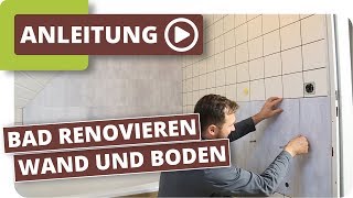 Bad neu gestalten  Boden und Wände im alten Badezimmer renovieren mit planeo [upl. by Perla]