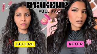 همكيج نفسي بمكياج ثابت علشان أروح علي المطعم FULL FACE💄🎀 [upl. by Elbring]