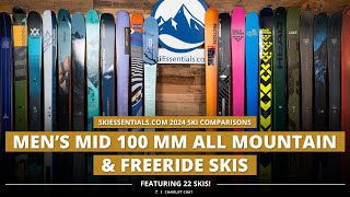 2024 Mens Mid100 mm Freeride Ski Comparison with SkiEssentialscom [upl. by Leiand875]