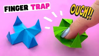 How to make DIY origami FINGER TRAP paper finger trap origami fidget toy [upl. by Ardme]