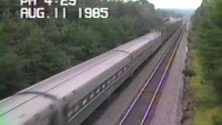 AMTRAK AUTOTRAIN LEAVING LORTON P30CH 1985 [upl. by Adnohsor]