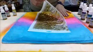 peinture textile en spray avec pochoir cadenceطريقة استعمال الصباغة البخاخ على الثوب [upl. by Noby]