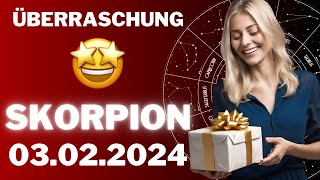 SKORPION ♏️🎁 EINE GROSSE ÜBERRASCHUNG ⭐️ Horoskop  03Februar 2024 skorpion tarot [upl. by Rahcir]