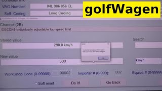 VW Golf 7 maximum speed limit coding [upl. by Alben]