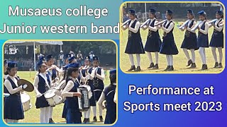 Musaeus college junior western band performance at annual sports meet 2023 [upl. by Chang]