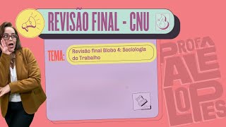 A crise do mundo do trabalho no CNU tema mais importante no Bloco 4 para AFT [upl. by Suciram]