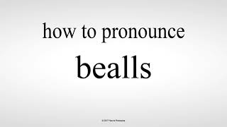 How to Pronounce bealls [upl. by Ailed]