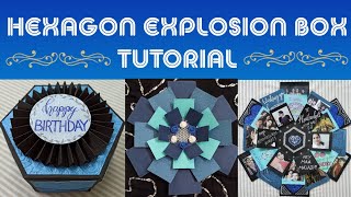 EASIEST HEXAGON BOX TUTORIAL  How to make DIY hexagon explosion box [upl. by Otina]