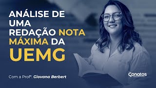 Análise de uma redação nota máxima do vestibular da UEMG [upl. by Naleek]