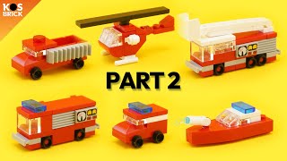 Lego Micro Fire Fighter amp Fire Truck Mini Vehicles part 2 Tutorial [upl. by Kori]