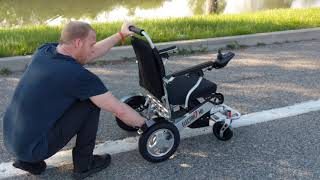 Electra7 Wide Lightweight Folding Power Wheelchair Extended Review [upl. by Midan]