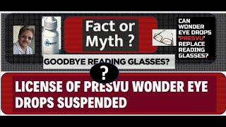 presbyopiaeyedropsreadingglass CAN AN EYE DROPS REPLACE READING GLASSES  THEN WHY SUSPENDED [upl. by Enomaj]