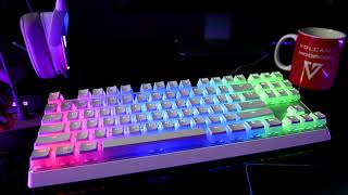 Klawiatura mechaniczna TKL z nakładkami puddingowymi  MODECOM Volcano Lanparty RGB Pudding Edition [upl. by Berner]