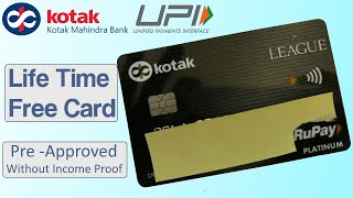 🔥Life Time Free Kotak League Rupay Credit Card Quick Unboxing  Rupay Credit Card for UPI [upl. by Eedyak167]