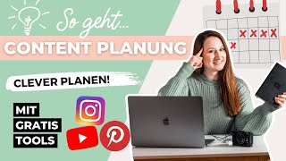 CONTENT PLAN So geht erfolgreiche Content Planung für Social Media mit kostenlosen Planungstools [upl. by Kiker]