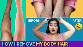 🤫How I remove my Unwanted Body Hair Without Pain मैं अनचाहे बालो को बिना किसी दर्द कैसे हटाती हूँ 🤔 [upl. by Nadroj]