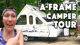 Buying the CHEAPEST AFrame Camper Setup amp Walkthrough Tour [upl. by Marisa]